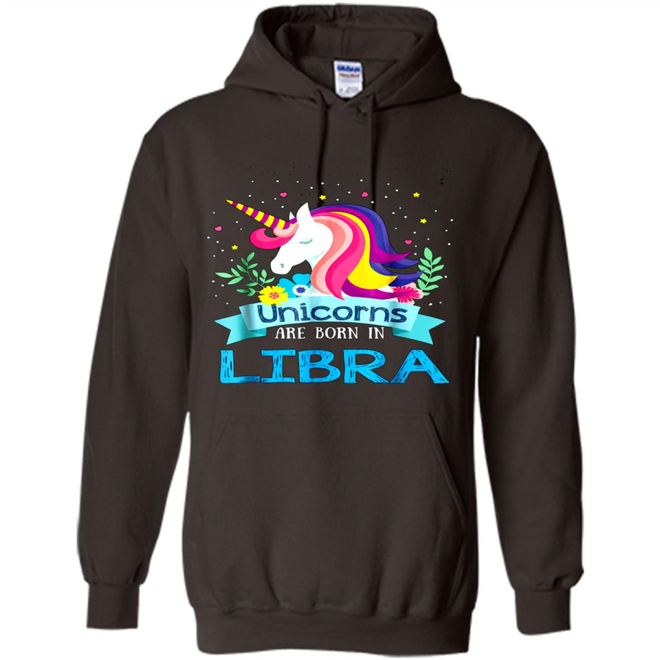 Unicorns are born in Libra Birthday Rainbow Gift Ladies Custom