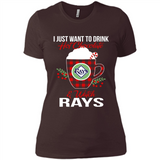 I Just Want To Drink Hot Chocolate & Watch Tampa Bay Rays Ugly Christmas Sweater PINGPONG