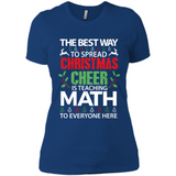 Math Teacher Christmas Shirt Christmas Cheer - Ladies' Boyfriend T-Shirt