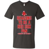 Reasons to be a Boston Red Sox Fan Complete List on Back - Men's V-Neck