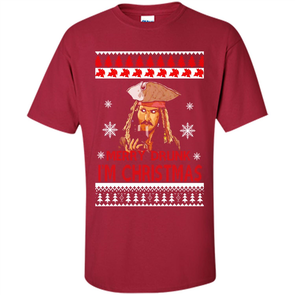 Jack sparrow Merry Drunk I'm Christmas - Shirt