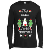 This Hacker Loves Christmas Tree Shirt with Snowman