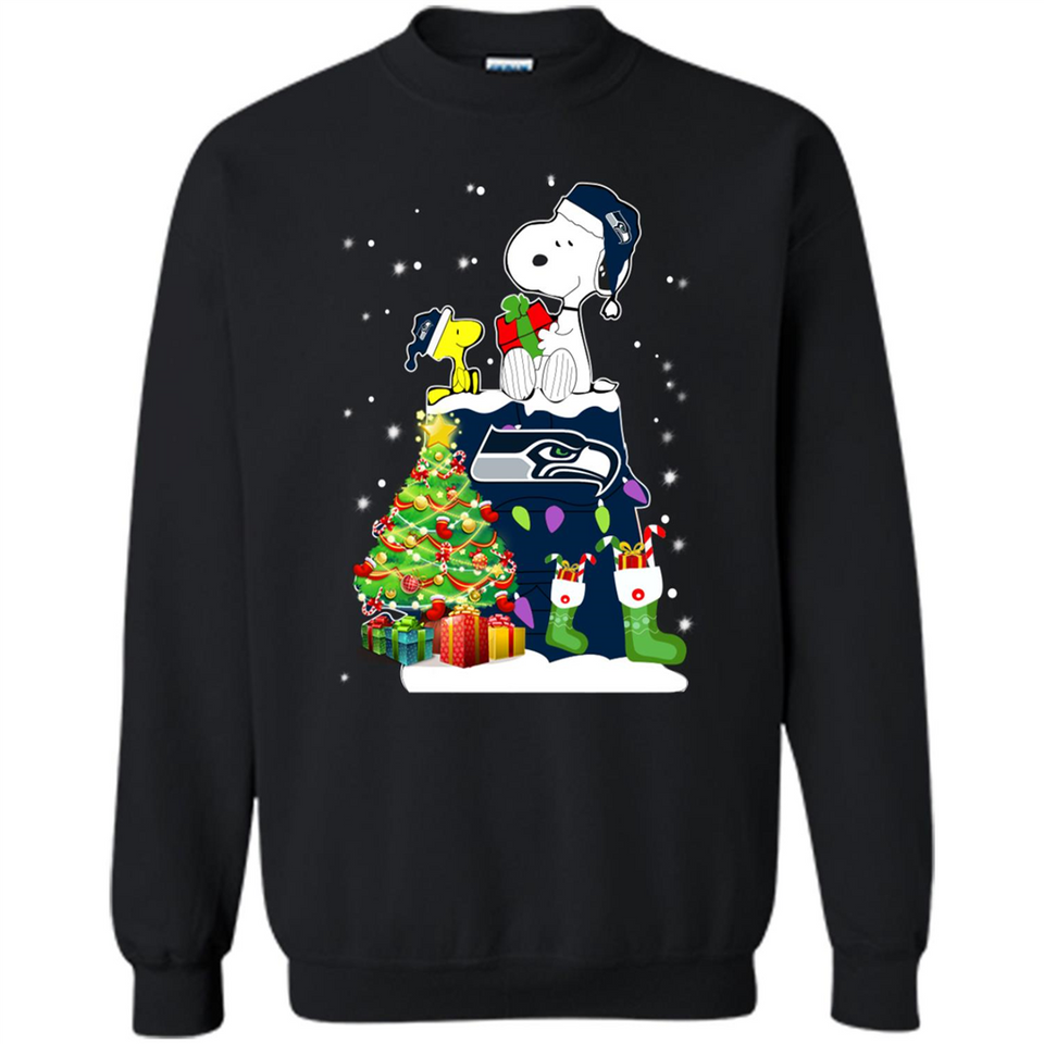 SEATTLE SEAHAWKS SNOOPY & WOODSTOCK CHRISTMAS