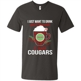 I Just Want To Drink Hot Chocolate & Watch Washington State Cougars Ugly Christmas Sweater PINGPONG