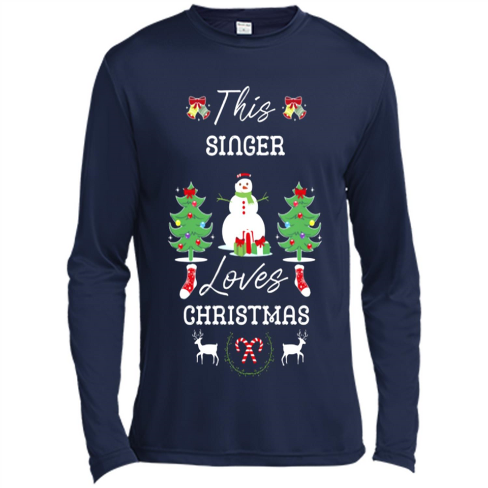 This Singer Loves Christmas Tree Shirt with Snowman