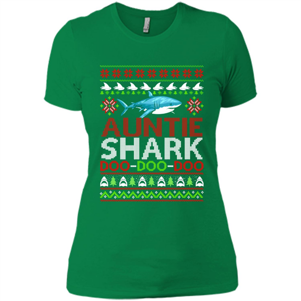Auntie shark Doo Doo Doo Christmas - Ladies' Boyfriend T-Shirt