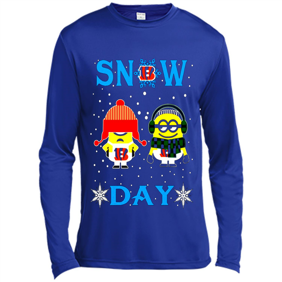 Snow Day Shirt For Cincinnati Bengals Vs Minion Fans pingpong