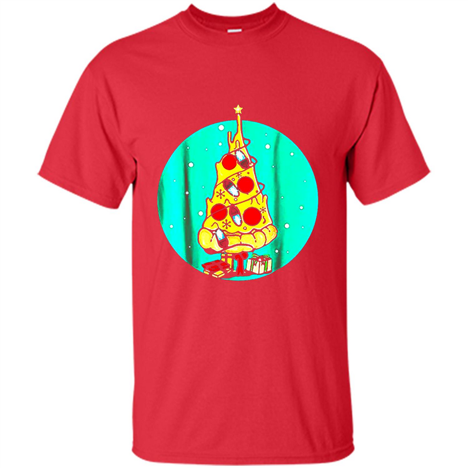 Funny Pizza Ugly Christmas Sweater Xmas Pizza Tree - Shirt