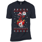 No Christmas for You – Deadpool Santa Claus Ugly Sweater - Premium Short Sleeve T-Shirt