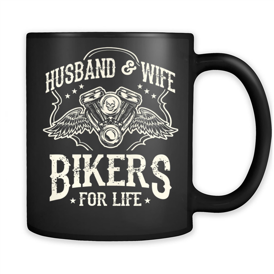 Husband & Wife Biker For Life Couple