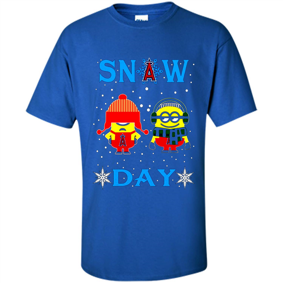 Snow Day Shirt For Los Angeles Angels Vs Minion Fans pingpong