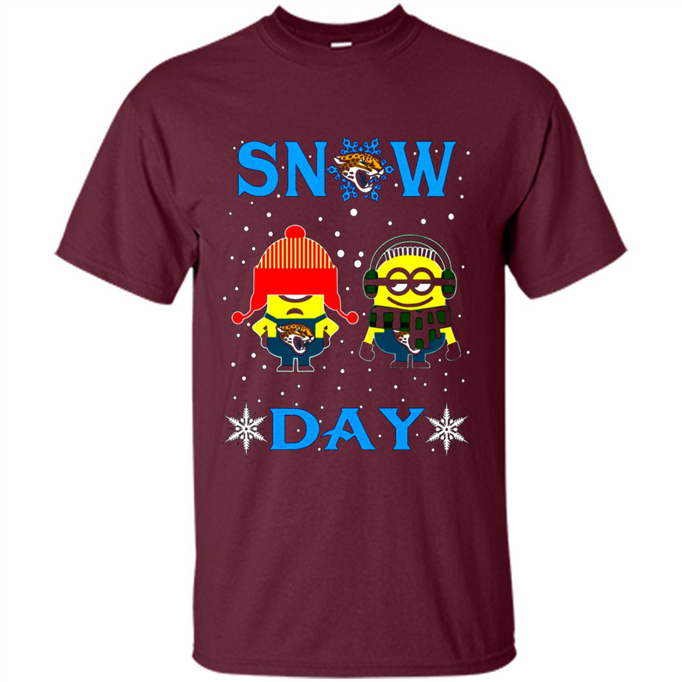Snow Day Shirt For Jacksonville Jaguars Vs Minion Fans pingpong