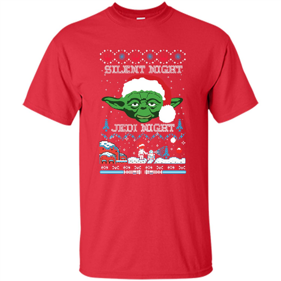 YODA SILENT NIGHT JEDI NIGHT CHRISTMAS UGLY SWEATER