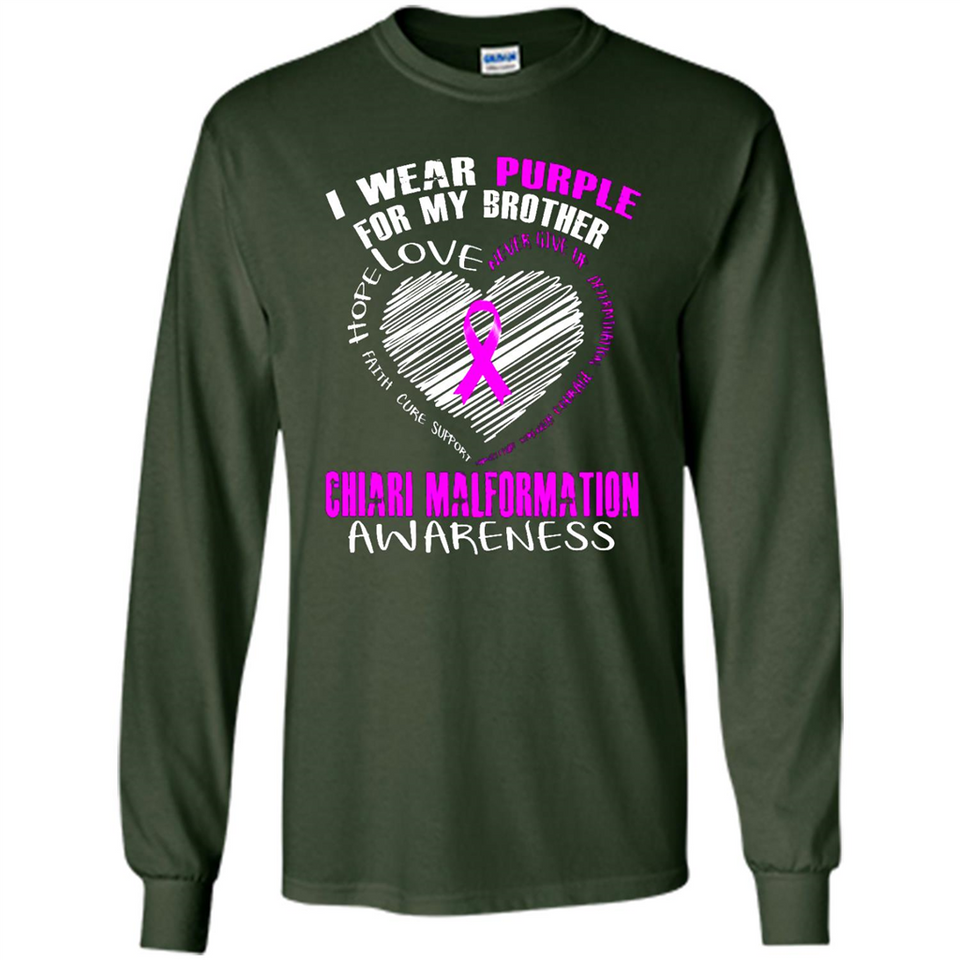I Wear Purple For My Brother Chiari Malformation - Long Sleeve T-Shirt