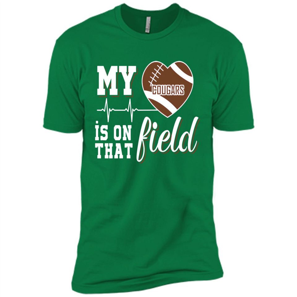Washington State Cougars Football My Heart is on that Field - Premium Short Sleeve T-Shirt