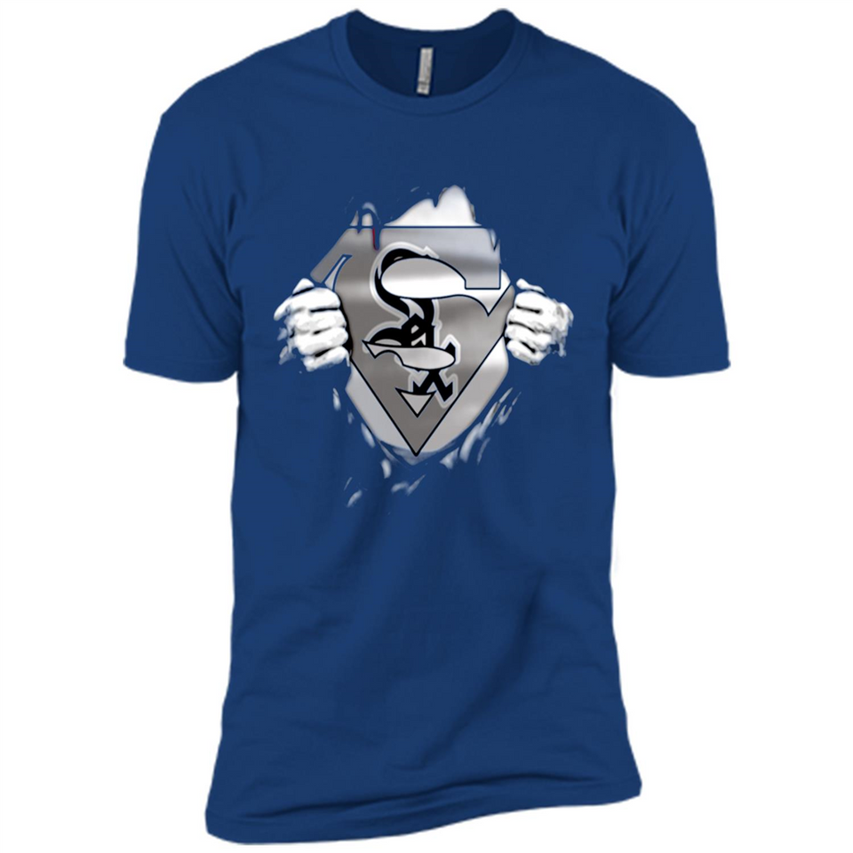 Chicago White Sox And Superman Fans - Premium Short Sleeve T-Shirt