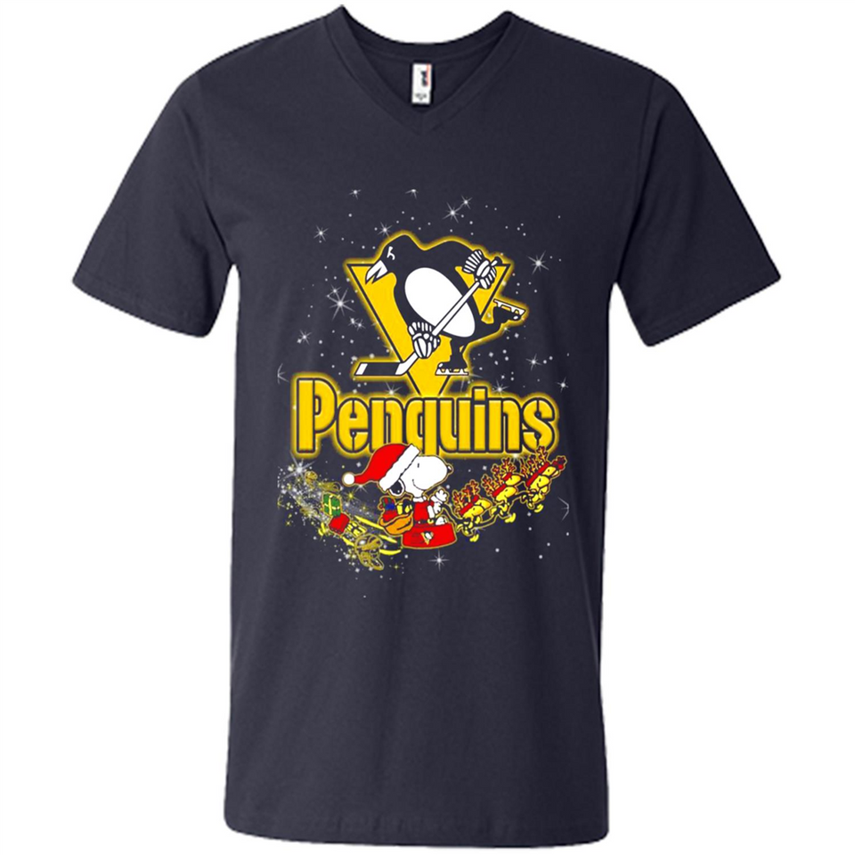 Snoopy Christmas Pittsburgh Penguins - Men's V-Neck