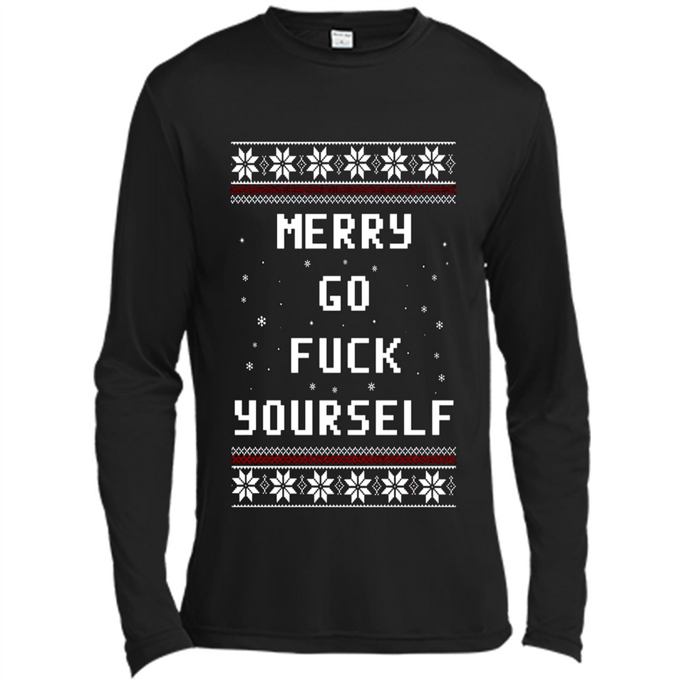 Merry go fuck yourself Christmas sweatshirt PINGPONG