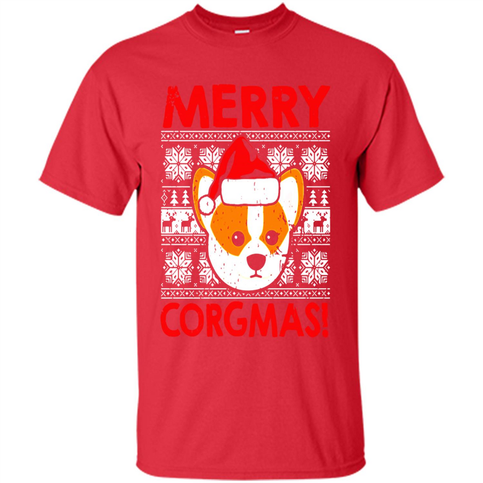 Funny Christmas Santa Corgi Dog Merry Corgmas - Shirt