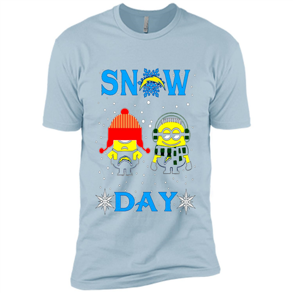 Snow Day Shirt For Los Angeles Chargers Vs Minion Fans pingpong