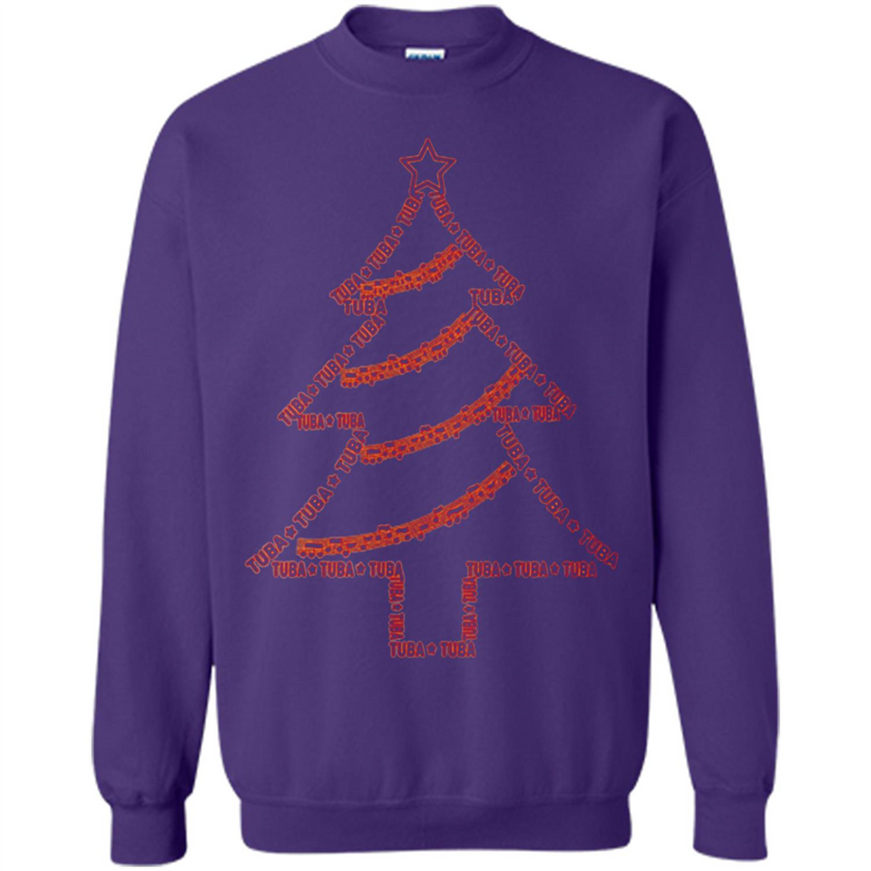 Tuba Text Christmas Tree Musical Instrument Holiday Shirt
