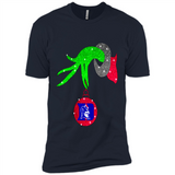 GRINCH HAND HOLDING DUKE BLUE DEVILS GLITTER CHRISTMAS PINGPONG