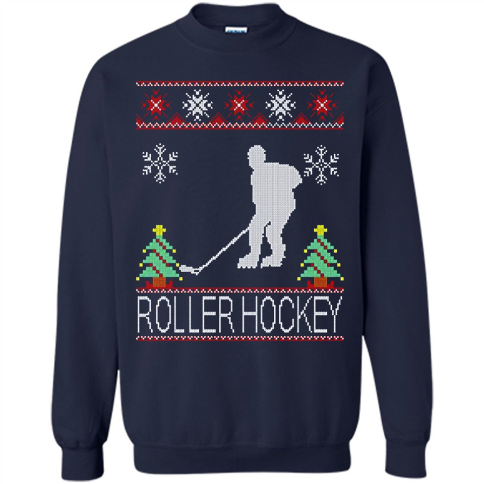 roller hockey Christmas ugly