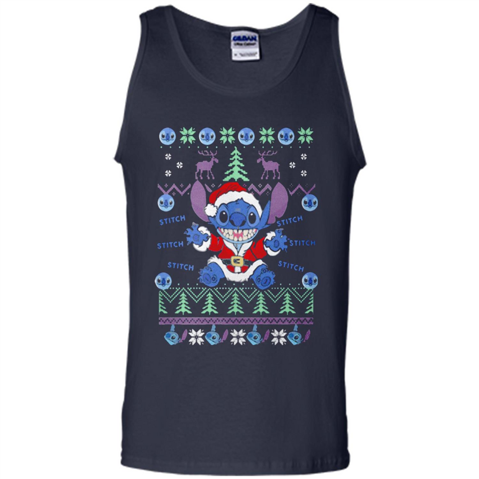 Stitch ugly christmas sweater - Tank Top