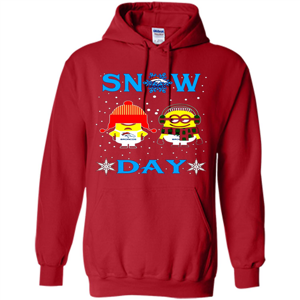 Snow Day Shirt For Denver Broncos Vs Minion Fans pingpong
