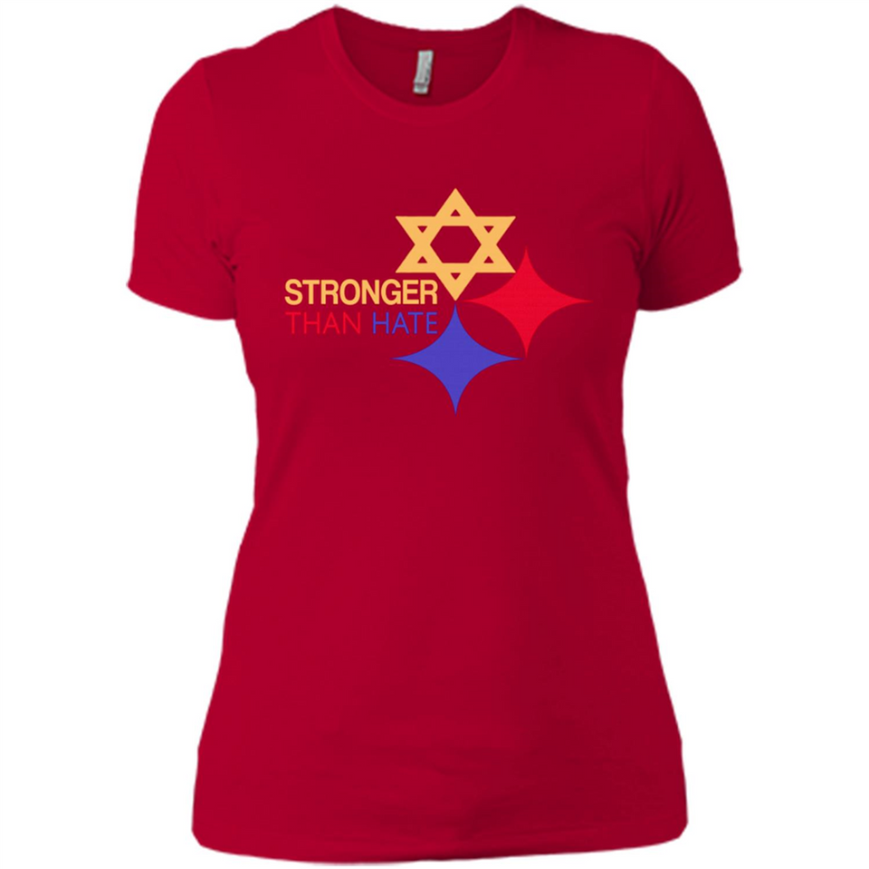 Pittsburgh Stronger Than Hate - Ladies' Boyfriend T-Shirt