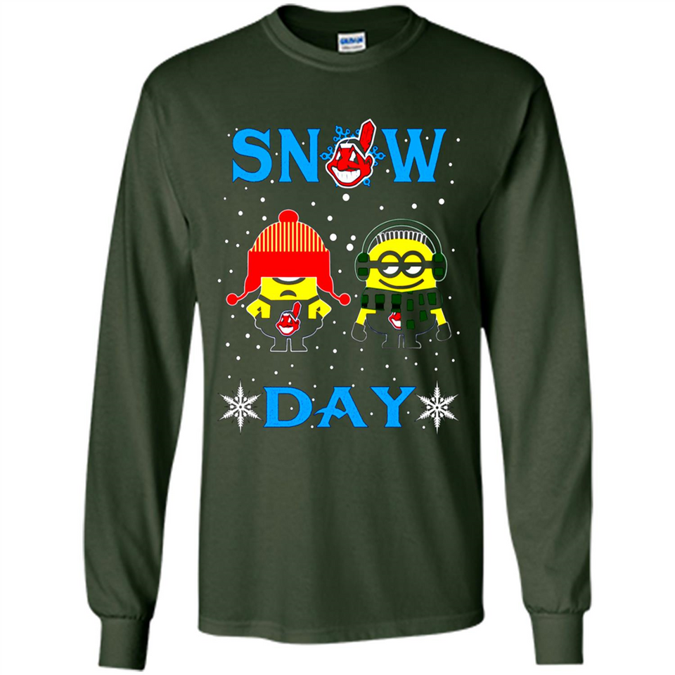 Snow Day Shirt For Cleveland Indians Vs Minion Fans pingpong