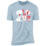 Snoopy loves NBA Chicago Bulls - Premium Short Sleeve T-Shirt