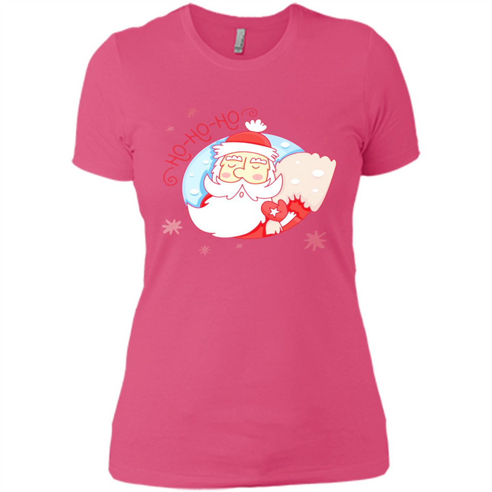 Cute Santa Claus Ho Ho Ho - Ladies' Boyfriend T-Shirt