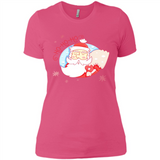 Cute Santa Claus Ho Ho Ho - Ladies' Boyfriend T-Shirt