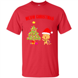 Meow merry christmas- cat and pine merry christmas - Shirt