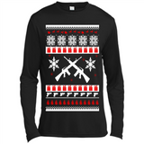 Rifle I Want Rifle Guns For Christmas ugly - Canvas Long Sleeve T-Shirt