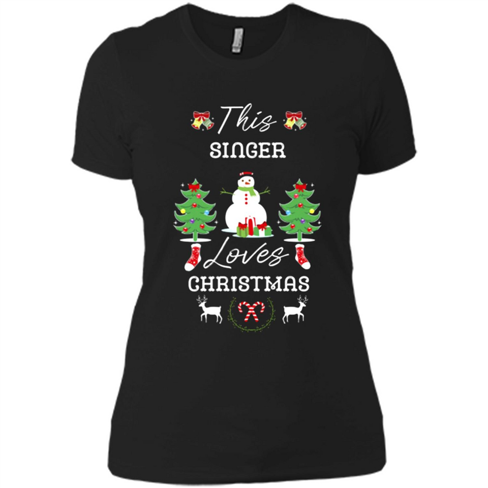 This Singer Loves Christmas Tree Shirt with Snowman