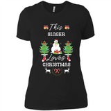This Singer Loves Christmas Tree Shirt with Snowman