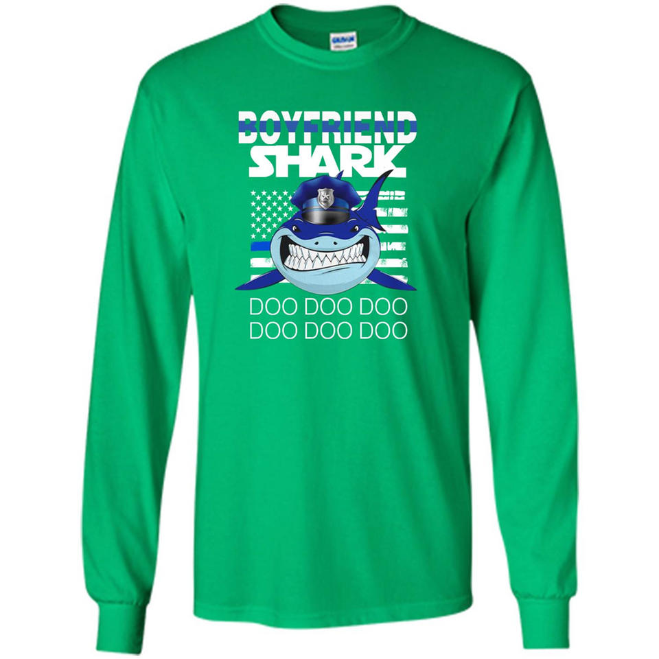 Police boyfriend Shark Blue Line Tee
