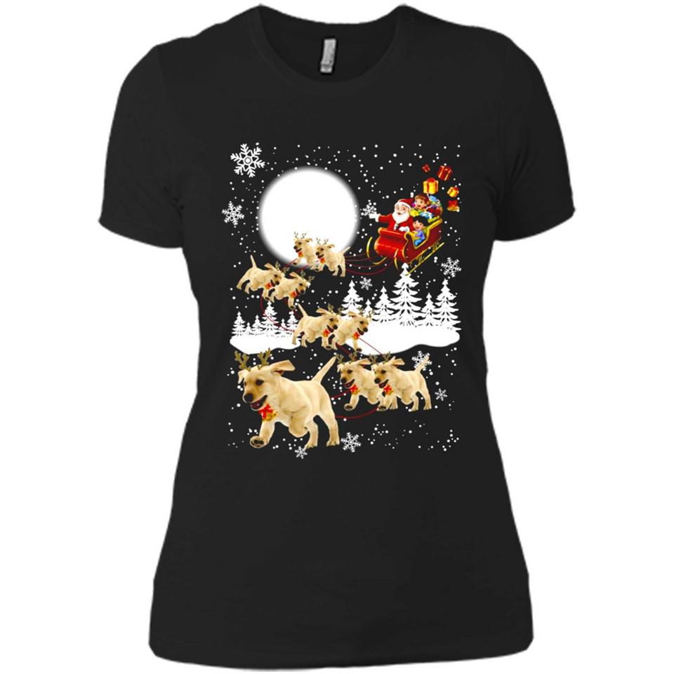 Christmas Santa Golden Retriever Sleigh For Labrador Retriever