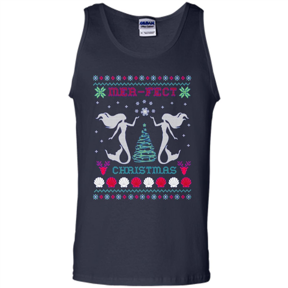 Mermaid Mer-Fect Ugly Christmas Sweater - Tank Top