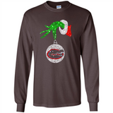 Funny Florida Gators Glitter Grinch Monogram Ornament Christmas Gift - Long Sleeve T-Shirt
