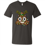 Reindeer Poop Emoji Cute Merry Christmas T-Shirt - Men's V-Neck