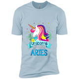 Unicorns are born in Aries Birthday Rainbow Gift Custom Ultra Cotton