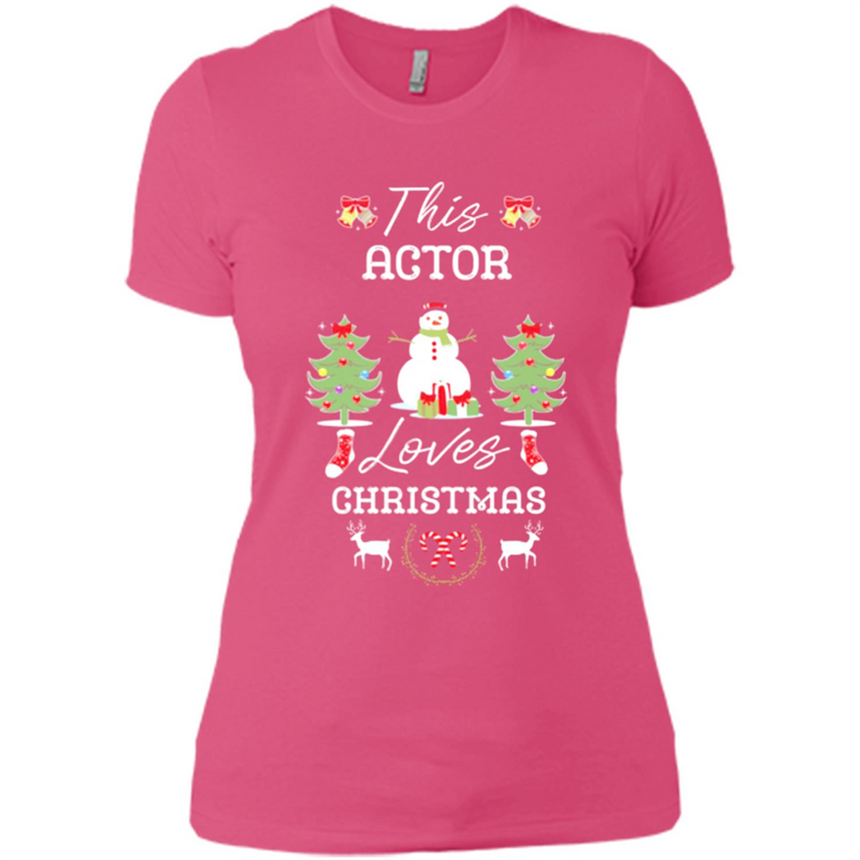 This Actor Loves Christmas Tree Shirt with Snowman
