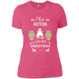 This Actor Loves Christmas Tree Shirt with Snowman