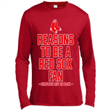 Reasons to be a Boston Red Sox Fan Complete List on Back - Canvas Long Sleeve T-Shirt