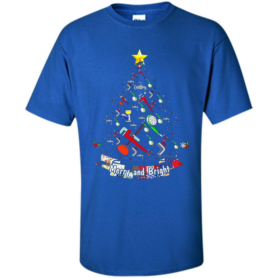Merry And Bright Plumber Christmas Tree Shirt PINGPONG - Shirt