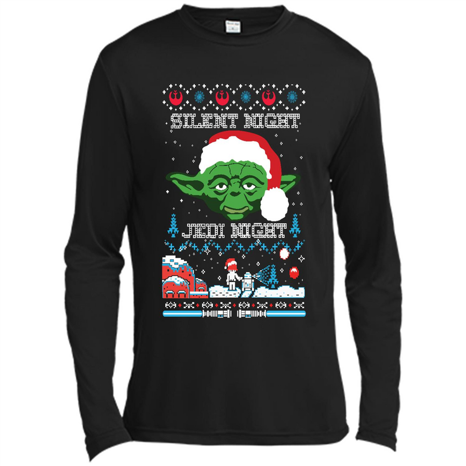 YODA SILENT NIGHT JEDI NIGHT CHRISTMAS UGLY SWEATER