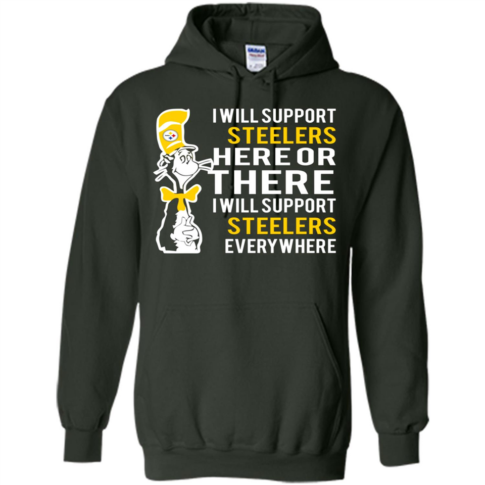 Shirt For Dr Seuss Cat And Pittsburgh Steelers Fans - Hoodie